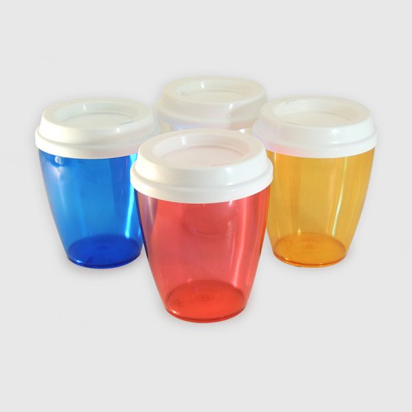 Vaso C/Tapa Flexible Cristal Translucido 450 Cm3
