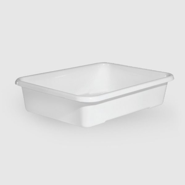 Batea Rectangular 30X22X7 Cm. Blanca Chica