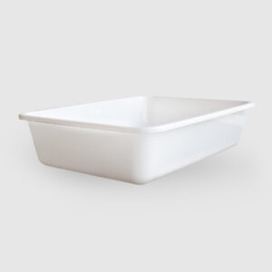 Batea Rectangular 41X30X9 Cm. Blanca Mediana