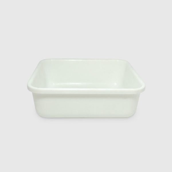 Batea Rectangular Blanca Mini 2 Lts