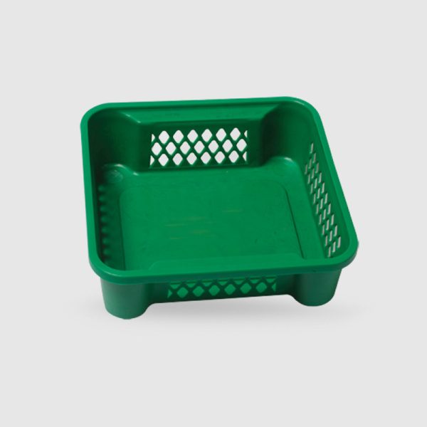 Canastita Cuadrada Chica Apilable 19X19X6Cm