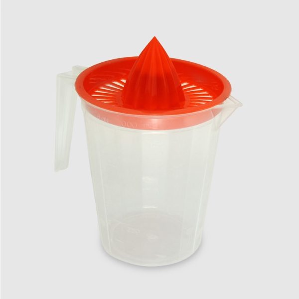 Jarrita Redonda Medidora Frutal Con Exprimidor 1 Lt