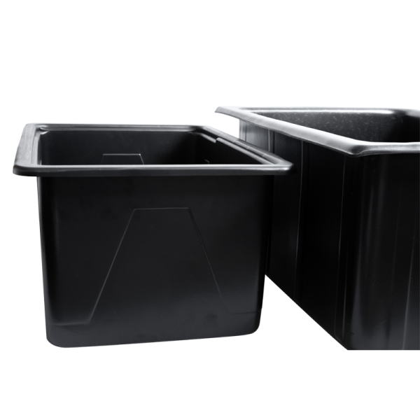 Batea Sup Gde  Rect. 70 Lts Negra Termoformado
