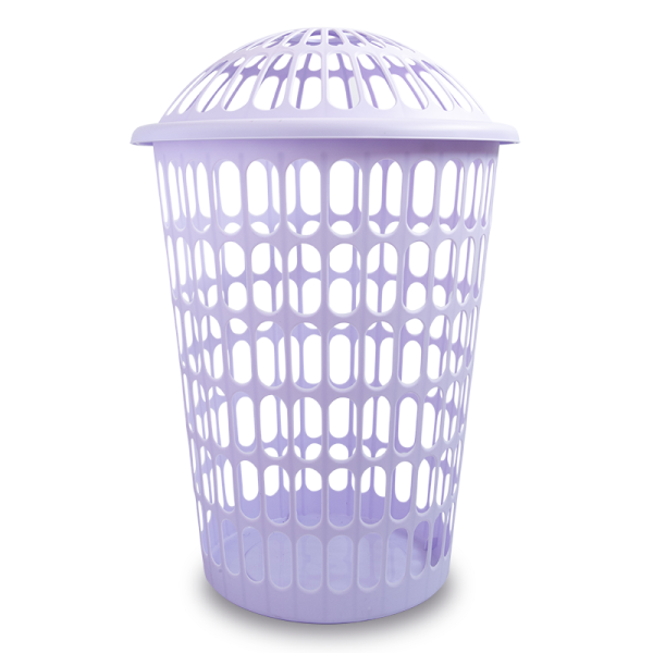 Canasto Calado Para Ropa Alto Con Tapa