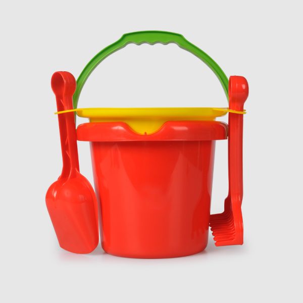 Balde C/Tamizador Pala Rastrillo Y Dos Moldes