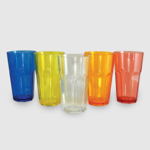Vaso Facetado Cristal Multicolor 350 Cm3