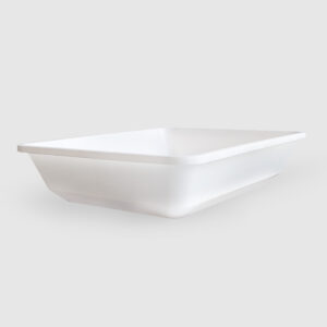 Batea Rectangular 52X36X11 Cm. Blanca Grande