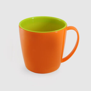 Taza Bicolor Doble Pared Ø 9,6 Cm Alto 9 Cm. 400 Cc.