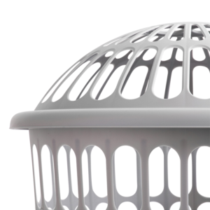 Canasto Calado Para Ropa Alto Con Tapa