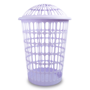 Canasto Calado Para Ropa Alto Con Tapa